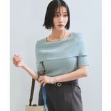 【アンチピリング/UVケア/洗える】オフショルハーフスリーブニット | VIS  | 詳細画像25 