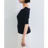 【アンチピリング/UVケア/洗える】オフショルハーフスリーブニット | VIS  | 詳細画像28 