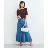 【アンチピリング/UVケア/洗える】オフショルハーフスリーブニット | VIS  | 詳細画像43 