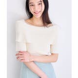 【アンチピリング/UVケア/洗える】オフショルハーフスリーブニット | VIS  | 詳細画像46 