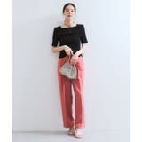 【アンチピリング/UVケア/洗える】オフショルハーフスリーブニット | VIS  | 詳細画像6 