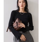 袖口レース編みニットプルオーバー | VIS | 詳細画像12