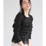 ブラック(01) | チュールフリルドッキングニット/イージーケア | VIS 