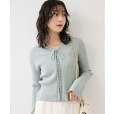 ライトグリン(33) | レースアップリブニット | VIS 