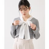 バイカラーリボンドッキングニット | VIS  | 詳細画像3 