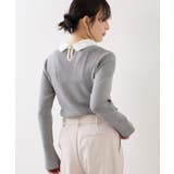 バイカラーリボンドッキングニット | VIS  | 詳細画像6 