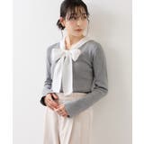 ライトグレー(08) | バイカラーリボンドッキングニット | VIS 