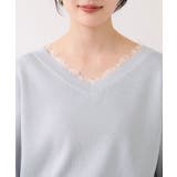 Vネックレースプルオーバー | VIS  | 詳細画像24 