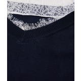 Vネックレースプルオーバー | VIS  | 詳細画像29 