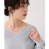 ライトグレー(08) | Vネックレースプルオーバー | VIS 