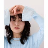 ブルー系(45) | レース編みドッキングニット | VIS 