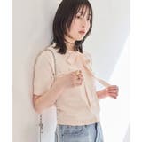 リボン付き半袖ニットプルオーバー/イージーケア | VIS  | 詳細画像5 
