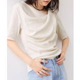 オフホワイト(15) | テレコハーフスリーブドレーププルオーバー | VIS 
