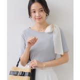 サックス(48) | 肩リボンTシャツ | VIS 