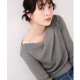 ドレープオフショルダーリブニット/イージーケア | VIS | 詳細画像24