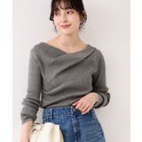 ドレープオフショルダーリブニット/イージーケア | VIS | 詳細画像25