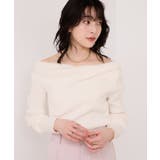 ドレープオフショルダーリブニット/イージーケア | VIS | 詳細画像3