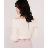 ドレープオフショルダーリブニット/イージーケア | VIS | 詳細画像4