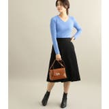 カシミヤタッチワイドリブ編みVネックプルオーバー | VIS  | 詳細画像10 