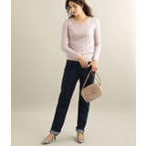 カシミヤタッチワイドリブ編みVネックプルオーバー | VIS  | 詳細画像12 