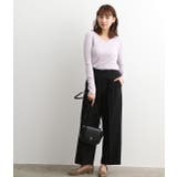 カシミヤタッチワイドリブ編みVネックプルオーバー | VIS  | 詳細画像13 