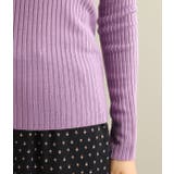 カシミヤタッチワイドリブ編みVネックプルオーバー | VIS  | 詳細画像6 