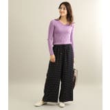 カシミヤタッチワイドリブ編みVネックプルオーバー | VIS  | 詳細画像7 