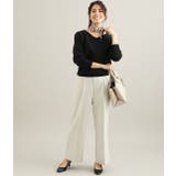 【MACHINE WASHABLE】ボートネックドルマンスリーブミラノリブプルオ… | VIS  | 詳細画像14 