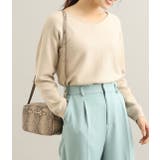 ベージュ(27) | 【MACHINE WASHABLE】ボートネックドルマンスリーブミラノリブプルオ… | VIS 