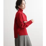 斜め切替リブタートルネックプルオーバー | VIS | 詳細画像9