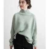 ライトグリーン(33) | 斜め切替リブタートルネックプルオーバー | VIS