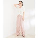 【洗える】ぽこぽこフロントシャーリングカットソー | VIS  | 詳細画像10 