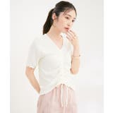 【洗える】ぽこぽこフロントシャーリングカットソー | VIS  | 詳細画像9 