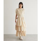 フェザーヤーンリボン刺繍ビーズニット | VIS | 詳細画像3