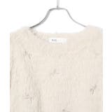 フェザーヤーンリボン刺繍ビーズニット | VIS | 詳細画像12