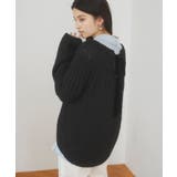 ブラック(01) | バックリボンHUGニット | VIS