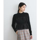 ブラック(01) | 旬なレイヤードスタイルが叶う!ビスチェドッキングニット/洗える | VIS