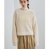 キラッと華やか！透かし柄シャギーニットプルオーバー | VIS  | 詳細画像9 