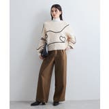 【新色追加】【洗える】ハート＆リボンコード刺繍ニットプルオーバー | VIS  | 詳細画像7 