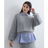 ライトグレー(08) | 【セットアップ対応】ラメシャギーニットプルオーバー【静電気防止】 | VIS 