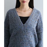 ミックスカラー深Vネックニット | VIS | 詳細画像19