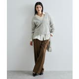 ミックスカラー深Vネックニット | VIS | 詳細画像2