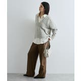 ミックスカラー深Vネックニット | VIS | 詳細画像3