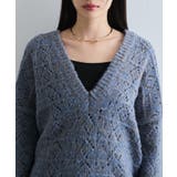 ミックスカラー深Vネックニット | VIS | 詳細画像29