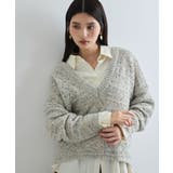 ミックスカラー深Vネックニット | VIS | 詳細画像7