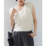 【WEB限定サイズ:MT/着丈が選べる】【洗える】フェザーヤーンニットベスト | VIS | 詳細画像16