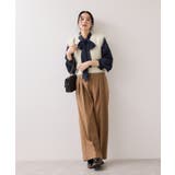 【WEB限定サイズ:MT/着丈が選べる】【洗える】フェザーヤーンニットベスト | VIS | 詳細画像2