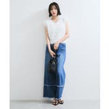 【WEB限定サイズ:MT/着丈が選べる】【洗える】フェザーヤーンニットベスト | VIS | 詳細画像20