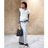 【WEB限定サイズ:MT/着丈が選べる】【洗える】フェザーヤーンニットベスト | VIS | 詳細画像27