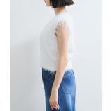 【WEB限定サイズ:MT/着丈が選べる】【洗える】フェザーヤーンニットベスト | VIS | 詳細画像31